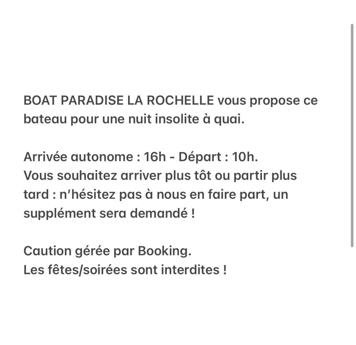 Nuit Insolite Sur Un Bateau Linge Et Menage Inclus - Boat Paradise La Rochelle La Rochelle  Exterior photo
